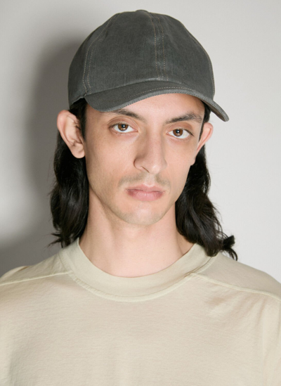 Rick Owens Drkshdw Denim Baseball Cap In Grey