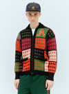 Awake Ny Stadium Patchwork Zip Cardigan In Multicolour