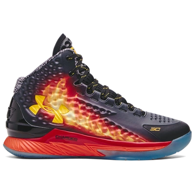 Under Armour Mens Golden State Warriors  Curry 1 Retro In Black/orange/red