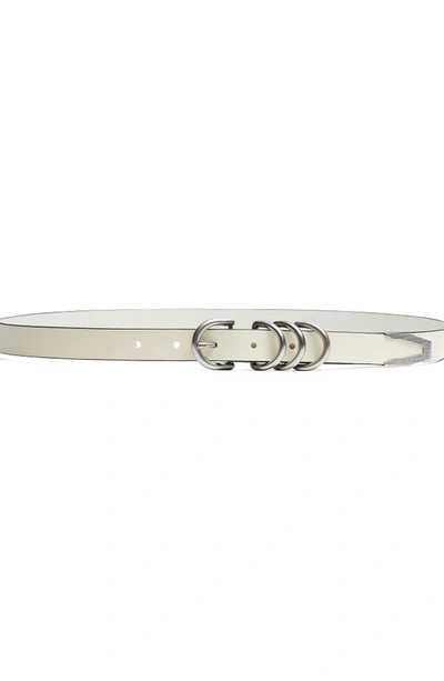 Rag & Bone Women's Baby Spire Leather Hip Belt In Antique White