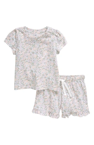 Nordstrom Babies' Ruffle Top & Shorts Set In White Fairytale Floral