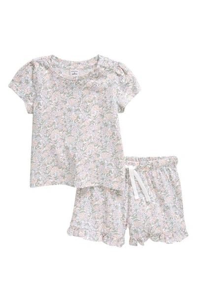 Nordstrom Babies'  Ruffle Top & Shorts Set In White Fairytale Floral