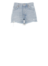 Agolde Ridley Vintage High Rise Shorts In Blue