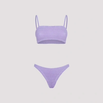 Hunza G Gigi Crinkled Bikini In Purple