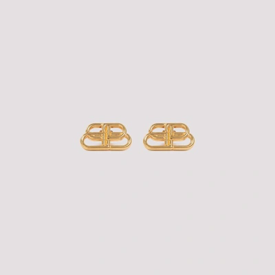 Balenciaga Bb Stud Earrings In Gold