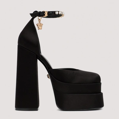 Versace Medusa Aevitas Double Platform Pumps In Black