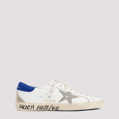 Golden Goose Super-star Sneakers In White Grey Bluette Beige