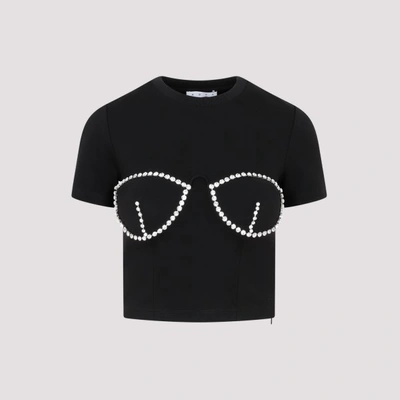 Area Black Crystal-cut T-shirt