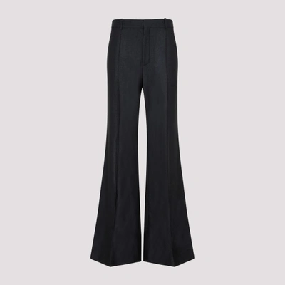 Chloé Wool Flared Pants In Black