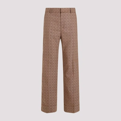 Marine Serre Regenerated Moon Diamante Tailored Trousers In Brown