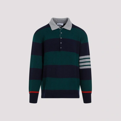 Thom Browne Rugby 提花polo衫 In Green