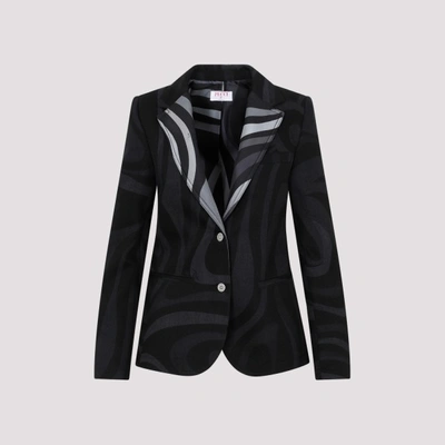 Pucci Denim Cotton Jacket In M Nero