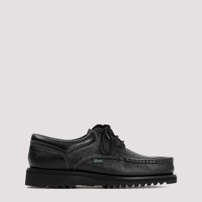 Paraboot Thiers Patent Leather Boat Shoes In Black