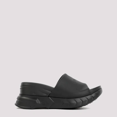 Givenchy Marshmallow Wedge Sandals In Black