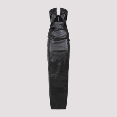 Rick Owens Prong Gown Dress In Black