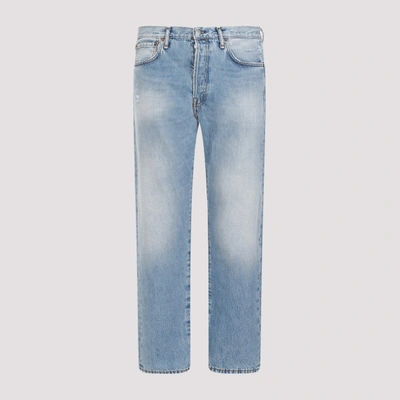 Acne Studios Mens Light Blue 1996 Faded-wash Straight-leg Mid-rise Organic-denim Jeans