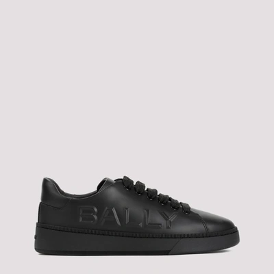 Bally Men's Reka Logo Leather Low-top Sneakers In Black