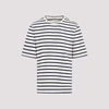 Jil Sander Stripe-print Short-sleeved T-shirt In Bluejay