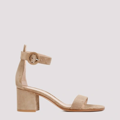 Gianvito Rossi Versilia 40 Suede Sandals In Caml Camel