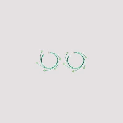 Hugo Kreit Vortex Hoop Earrings In Green