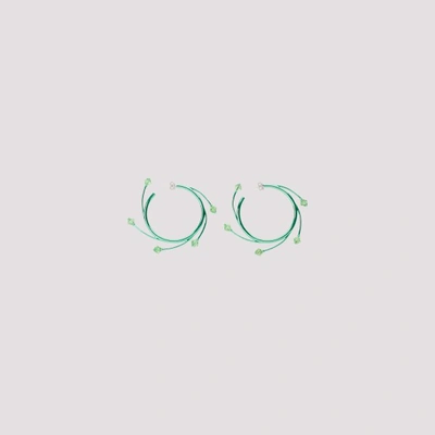 Hugo Kreit Vortex Hoop Earrings In Mint