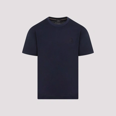 Brioni Short-sleeve Cotton T-shirt In Blue