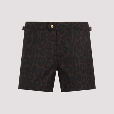 Tom Ford Swimwear In Zkbbr Cheetah Brown