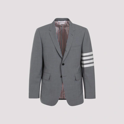 Thom Browne Classic Sports Jacket In Wool In Grey