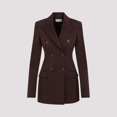 Sportmax Frizzo Double-breasted Blazer In Brown