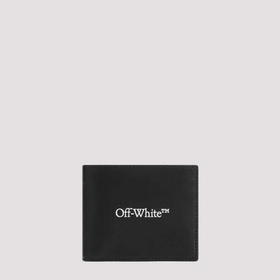 Off-white Bookish Logo Bi-fold Wallet In Black White