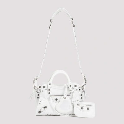 Balenciaga Neo Cagole Xs Shoulder Bag In Optic White