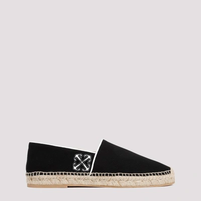 Off-white Anglette Arrow-embroidered Espadrilles In Black