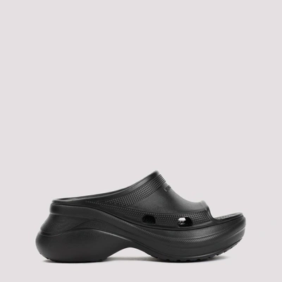 Balenciaga X Crocs Pool Slide Sandals In Black