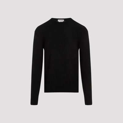 Alexander Mcqueen Skull Cotton Sweater In Black