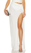 Lapointe Lightweight Satin Asymmetric Skirt In White
