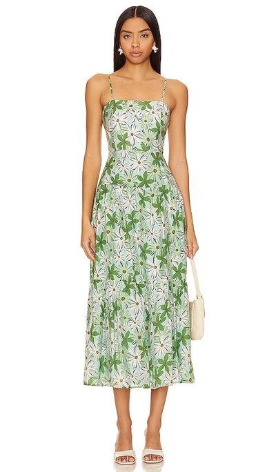 Minkpink Margaux Maxi Dress In Green & White Floral