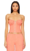 Lovers & Friends X Anja Dujakoviä Bruna Bustier Top In Soft Orange