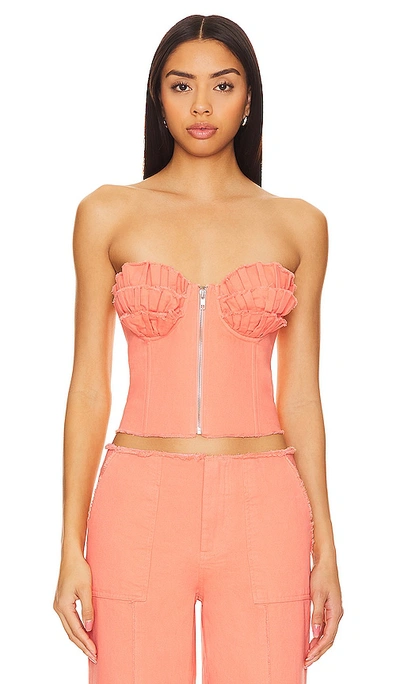 Lovers & Friends X Anja Dujakovi? Bruna Bustier Top In Soft Orange