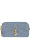 Rebecca Minkoff Edie Quilted Denim Belt Bag In Denim