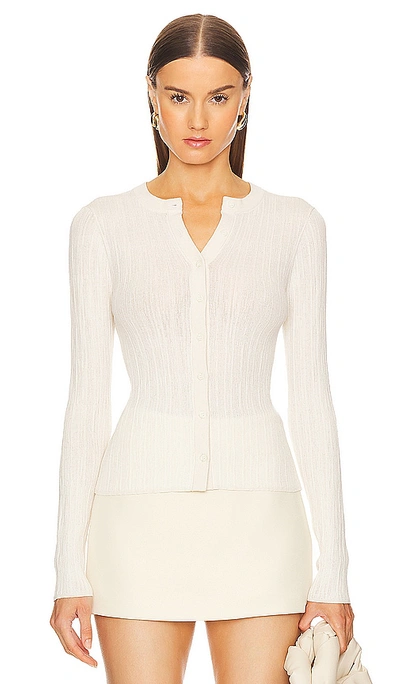 A.l.c Fisher Cardigan Top In White