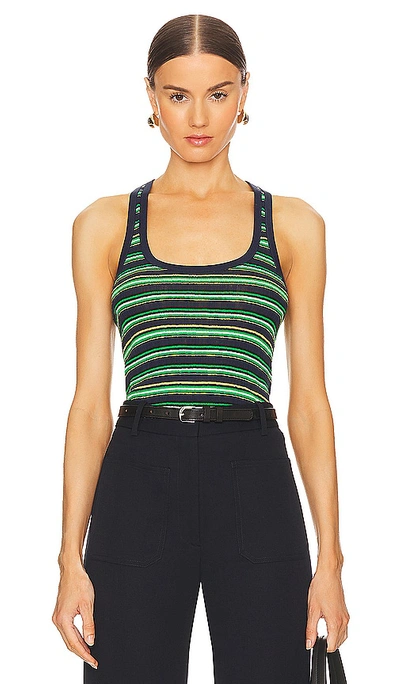 A.l.c A. L.c. Iris Top Navy/green Multi In Navy & Green Multi