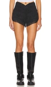 Lovers & Friends Andi Fringe Skort In Black