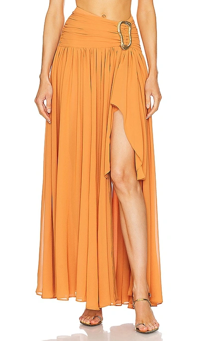 Michael Costello X Revolve Blair Maxi Skirt In Cumin Brown