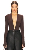 NORMA KAMALI X REVOLVE DEEP V NECK BODYSUIT