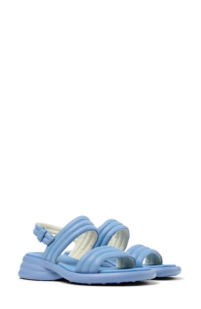 Camper Spiro 40mm Leather Sandals In Medium Blue