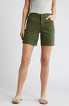 Wit & Wisdom 'ab'solution Mid Length Stretch Twill Shorts In Celadon
