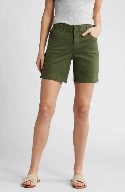 Wit & Wisdom 'ab'solution Mid Length Stretch Twill Shorts In Celadon