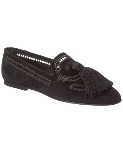 Tod's Suede Flat In Black