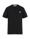 Maison Kitsuné Man T-shirt Black Size Xl Cotton