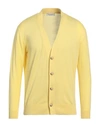 Filippo De Laurentiis Man Cardigan Yellow Size 40 Cotton In Yellow